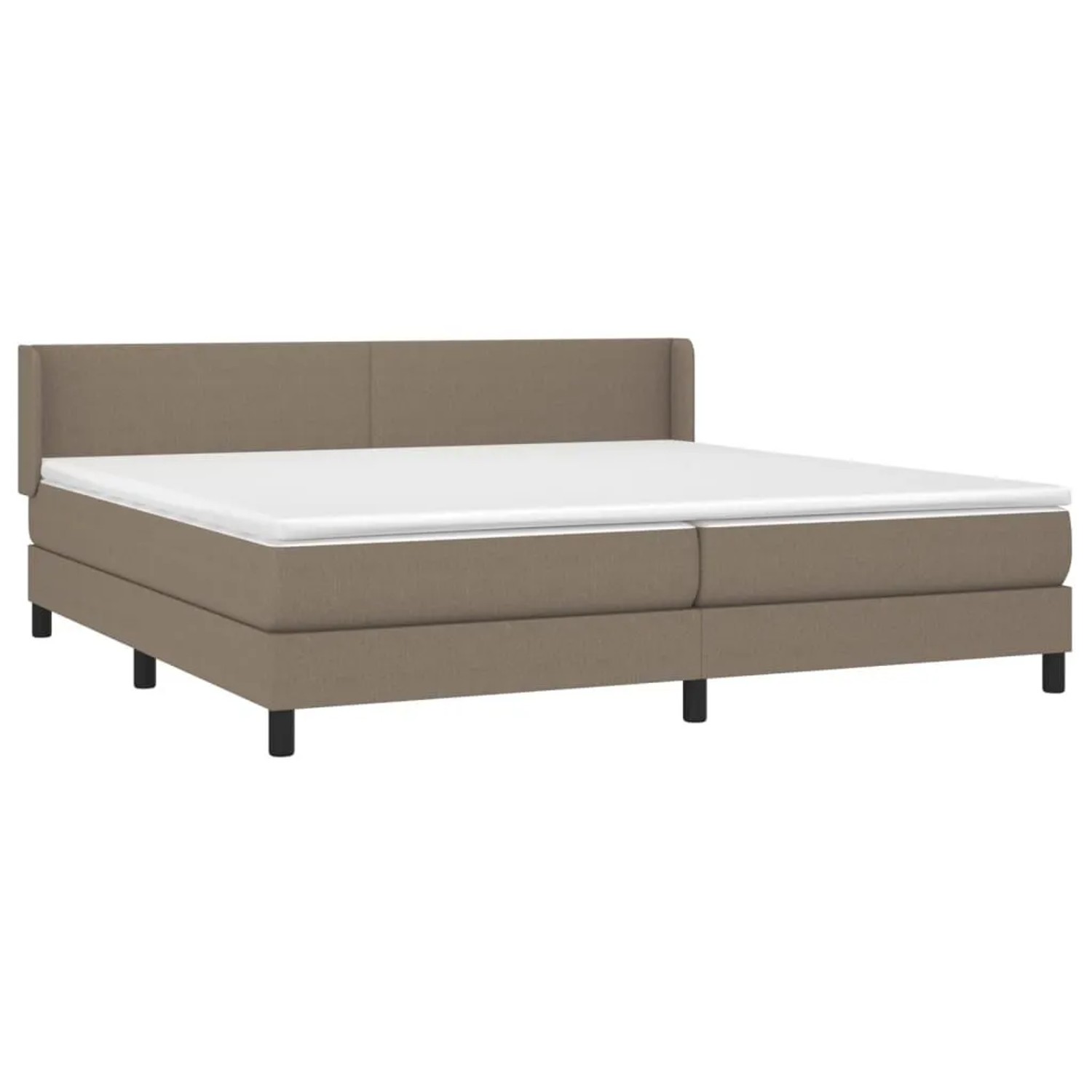 vidaXL Boxspringbett mit Matratze Taupe 200x200 cm Stoff 3129581 günstig online kaufen