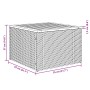 vidaXL Gartenmöbel: Schwarzer Poly Rattan Tisch, 55x55x37cm, Teil der 7-tlg Sofagarnitur.