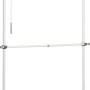 Wenko Teleskop-Garderobensystem Herkules Basic, flexibles System mit 2 Stangen, weißes Metall, für textile Aufbewahrung.