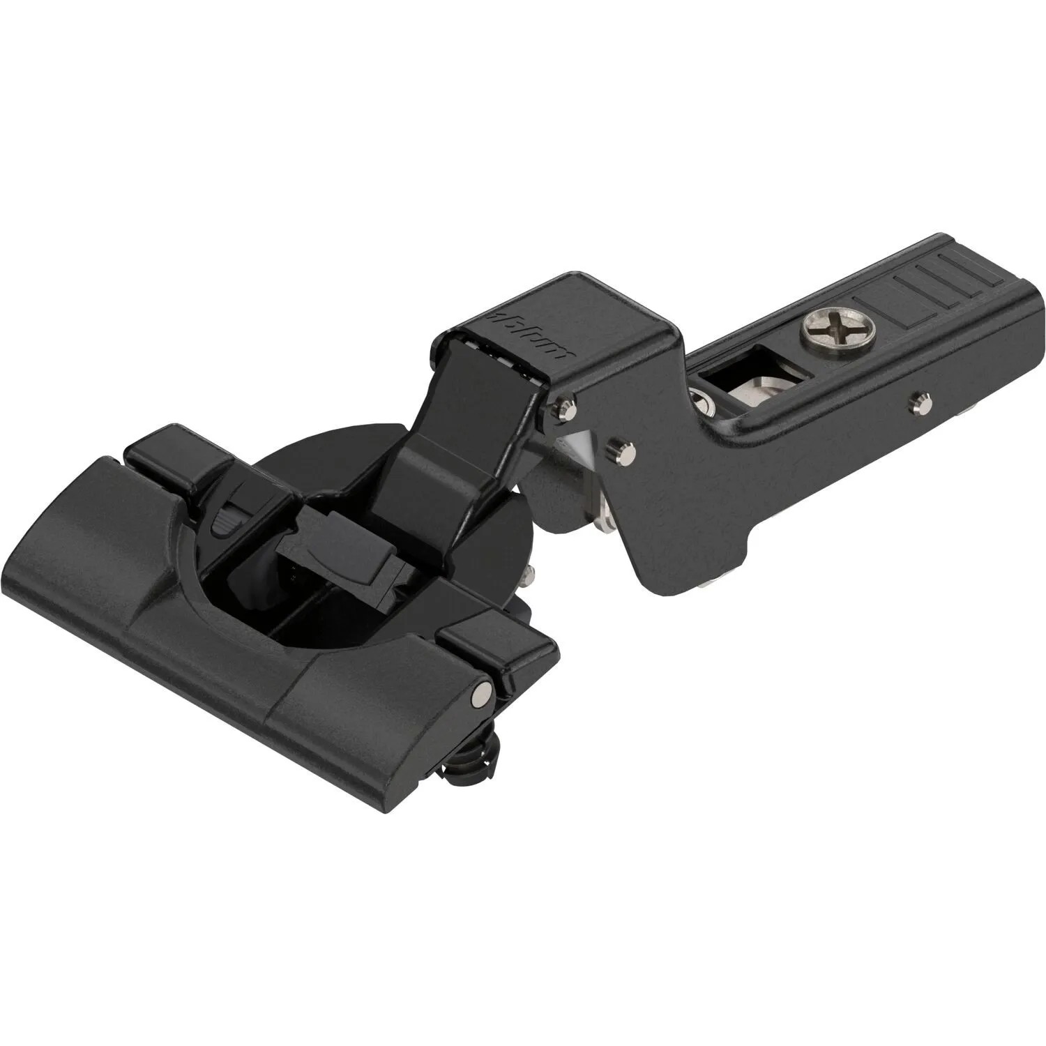 Blum Scharnier Clip Top Blumotion 110 Grad 18mm Gekröpft mit Feder Onyx Schwarz Inserta