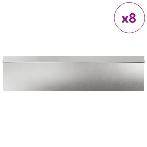vidaXL Schneckenzauns 12 Stk Silber Edelstahl 874882