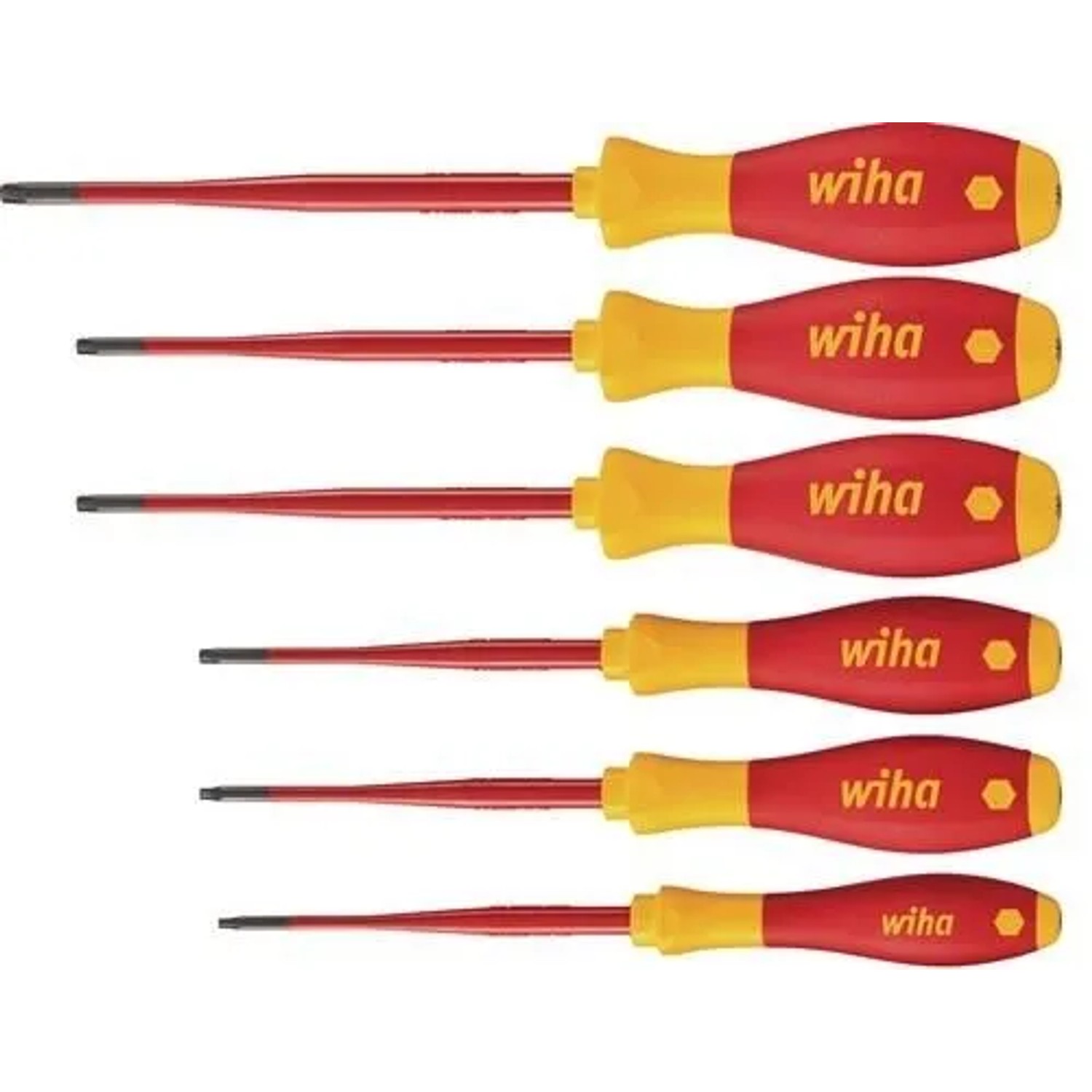 Image of WIHA 41245 - Schraubendreher Set SoftFinish slimFix, 6 teilig,