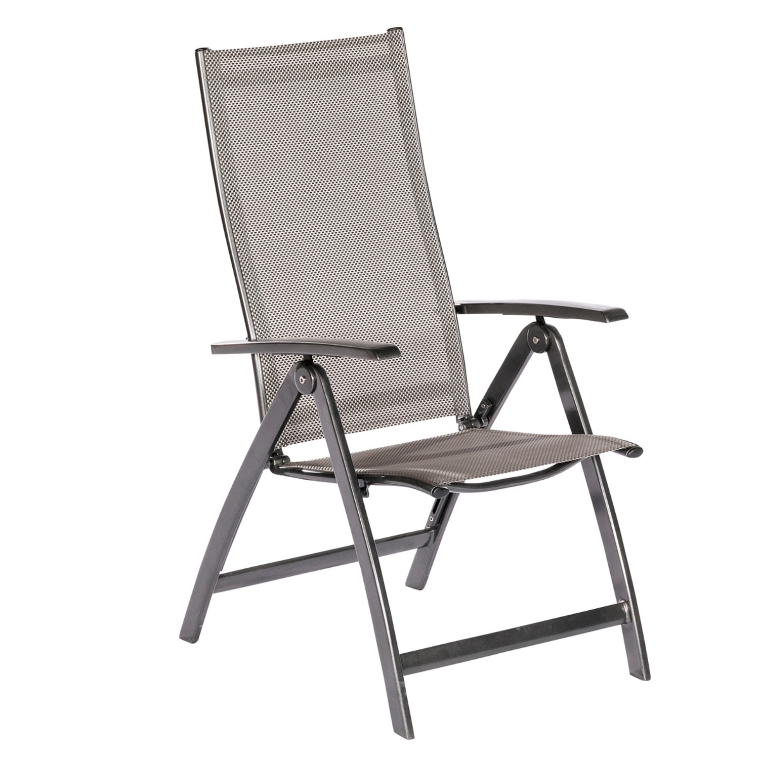Merxx Vicenza Klappsessel 5 Positionen Diamantbraun Aluminium