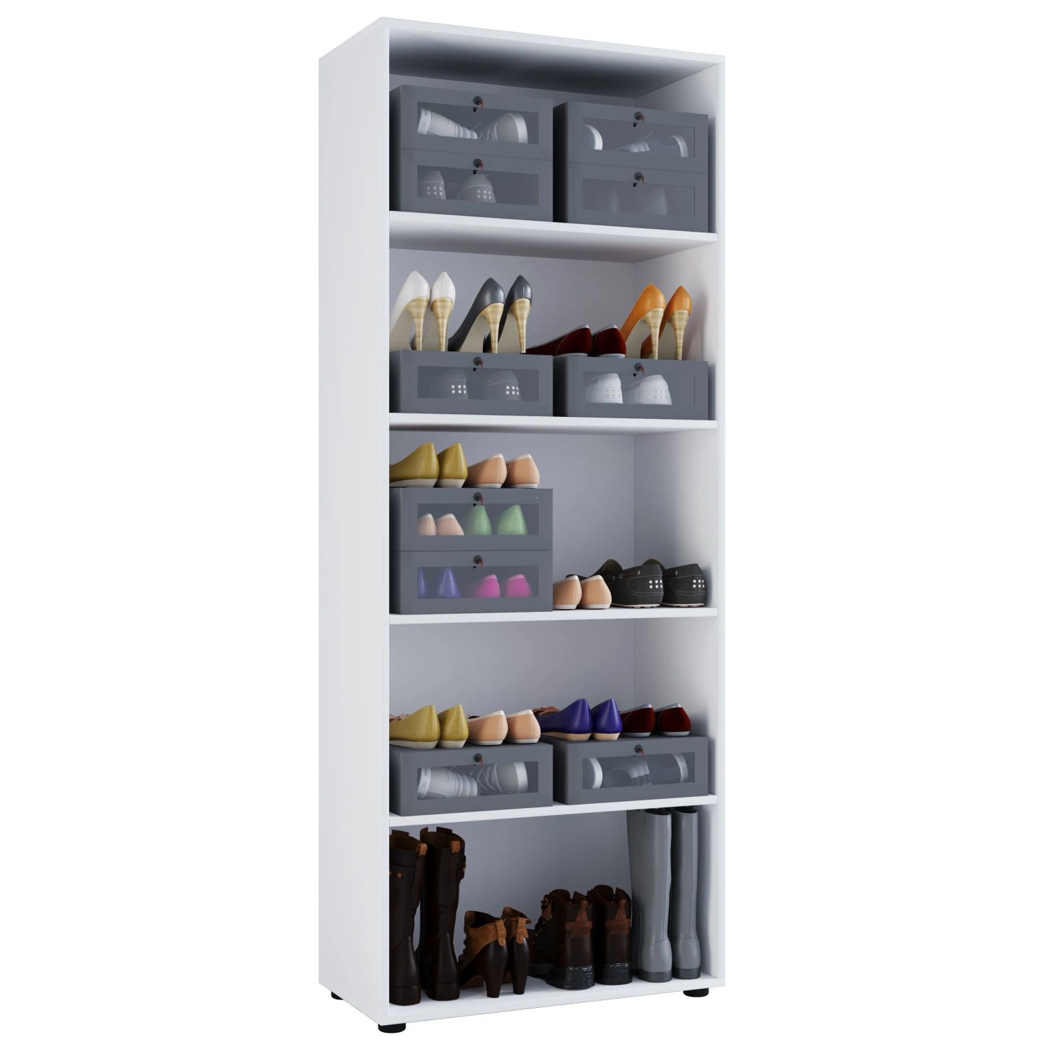 VCM Schuhschrank Vandol Weiß