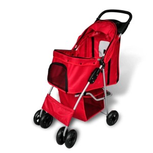 vidaXL Hundewagen Hundebuggy Rot 170055