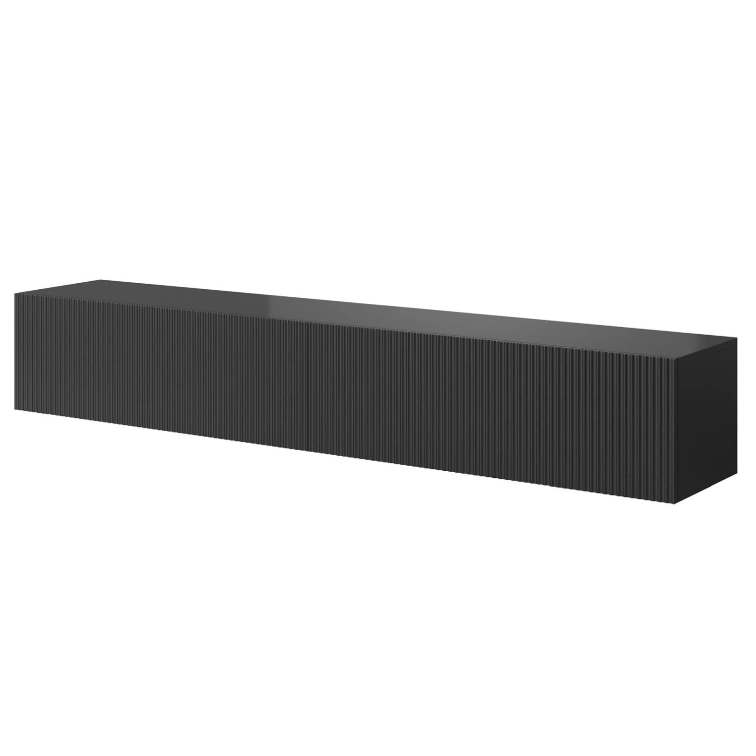 Selsey TV-Hängeboard Veldio mit Lamellenfront 175 cm Schwarz