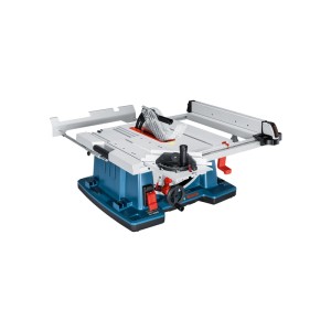 Bosch Professional Tischkreissäge GTS 10 XC, blau-silber, mit Sägeblatt Ø 254 mm, Schiebeschlitten und Parallelanschlag.