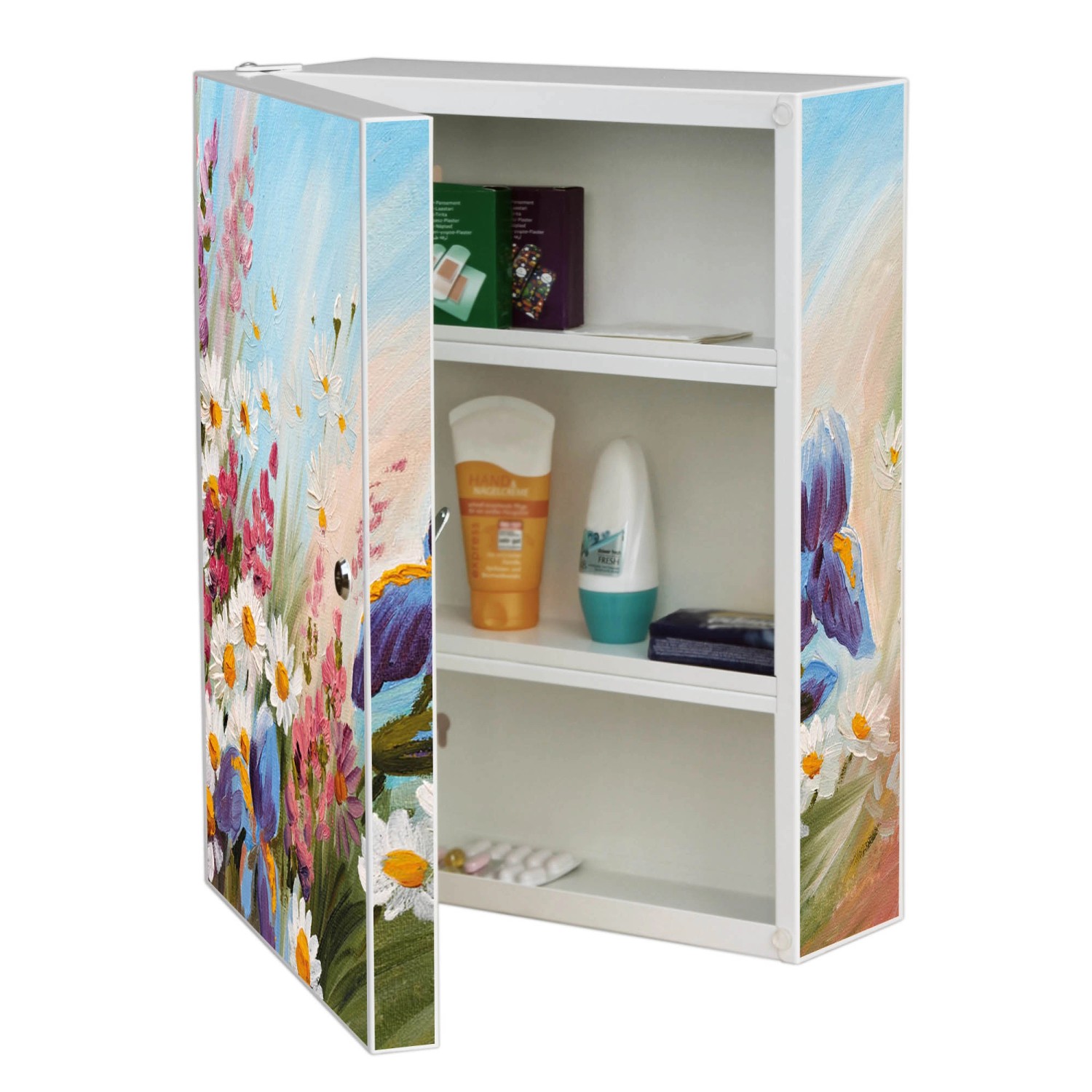 Banjado XXL Medizinschrank Abschliessbar 35x46x15cm Arzneischrank Weiß Aus günstig online kaufen