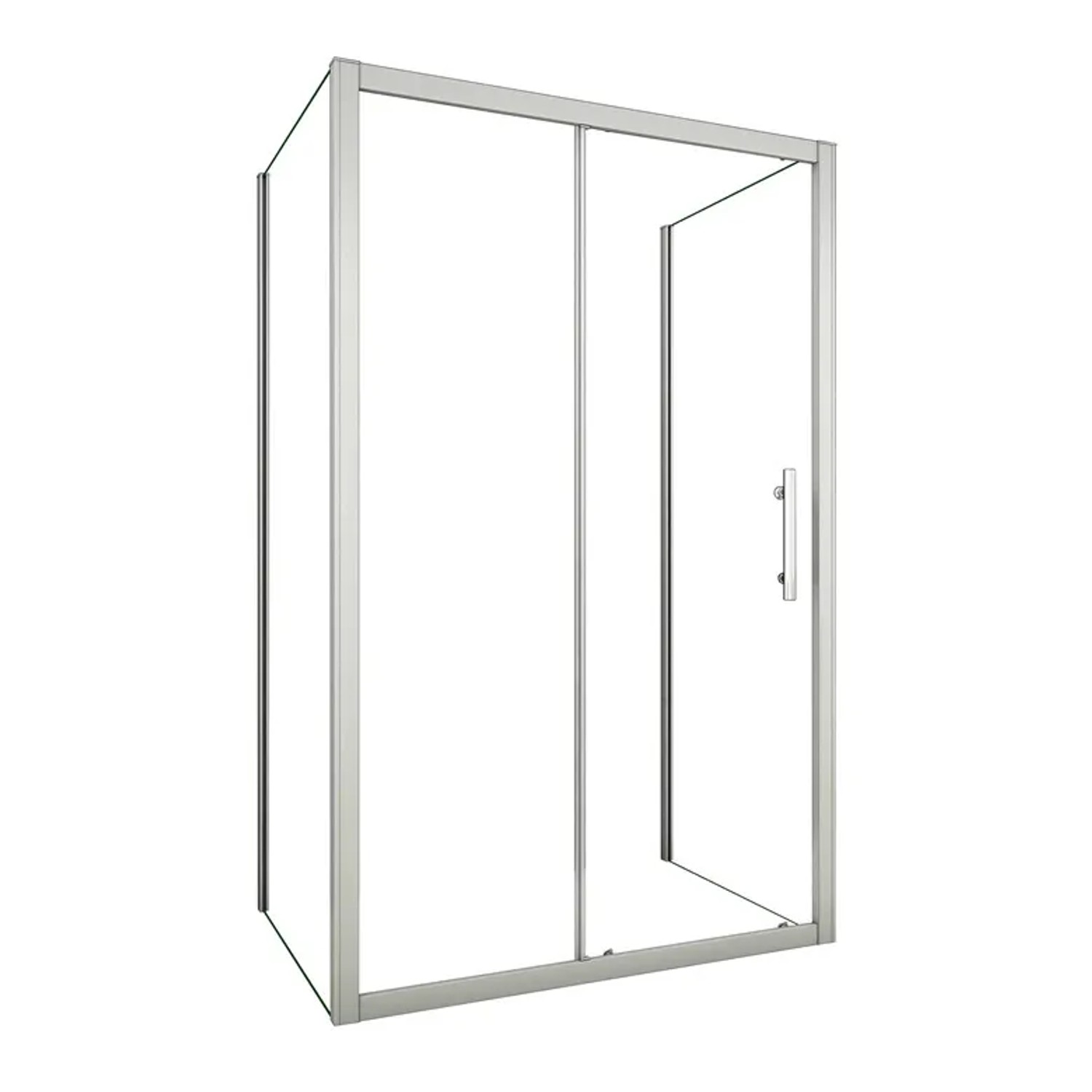 Duschparadies U-Duschkabine 80 x 140 x 80 cm Schiebetür x Seitenwand 8mm Nano Glas Duschtür Duschabtrennung Höhe 190cm