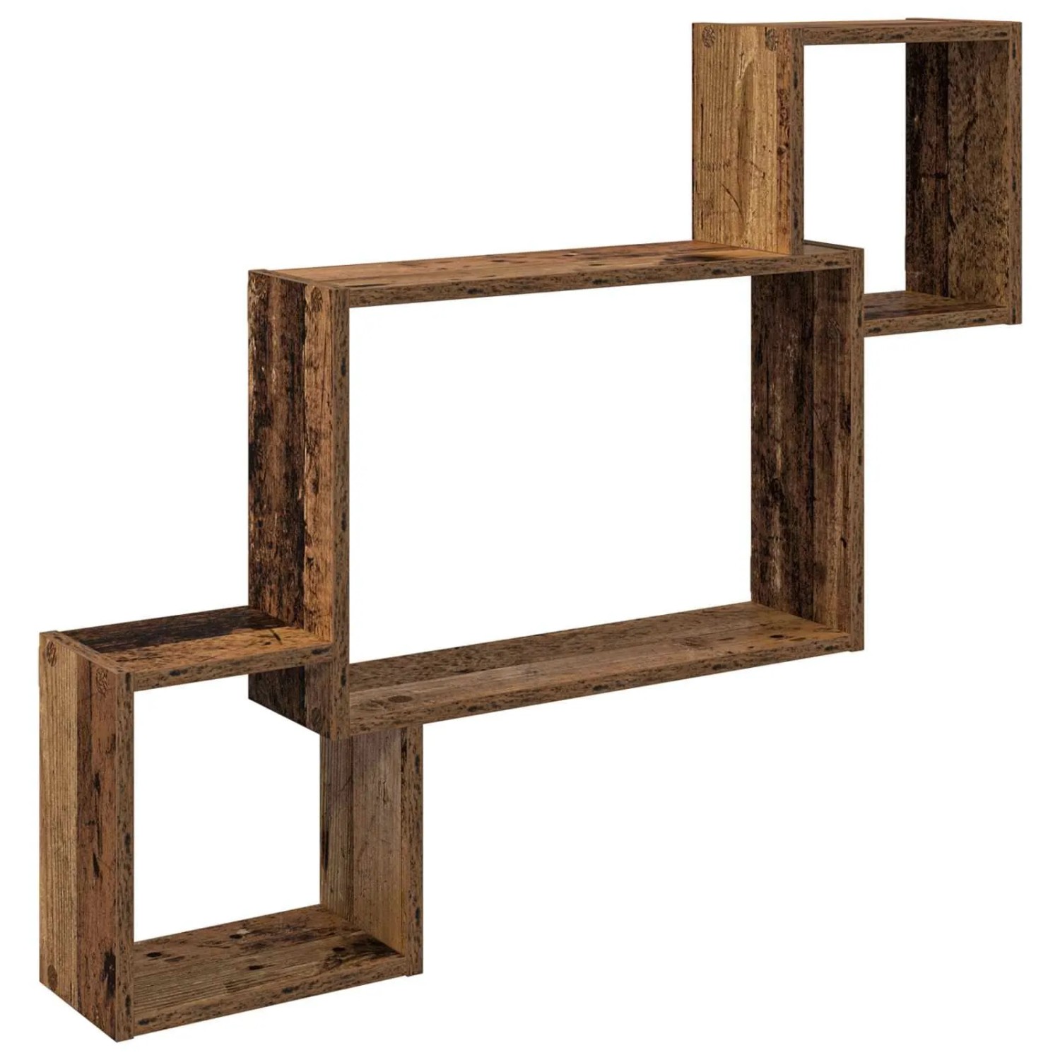 vidaXL Wandregal Wandhalterung Altholz 91,5 x 15 x 76 cm Holzwerkstoff 8012122