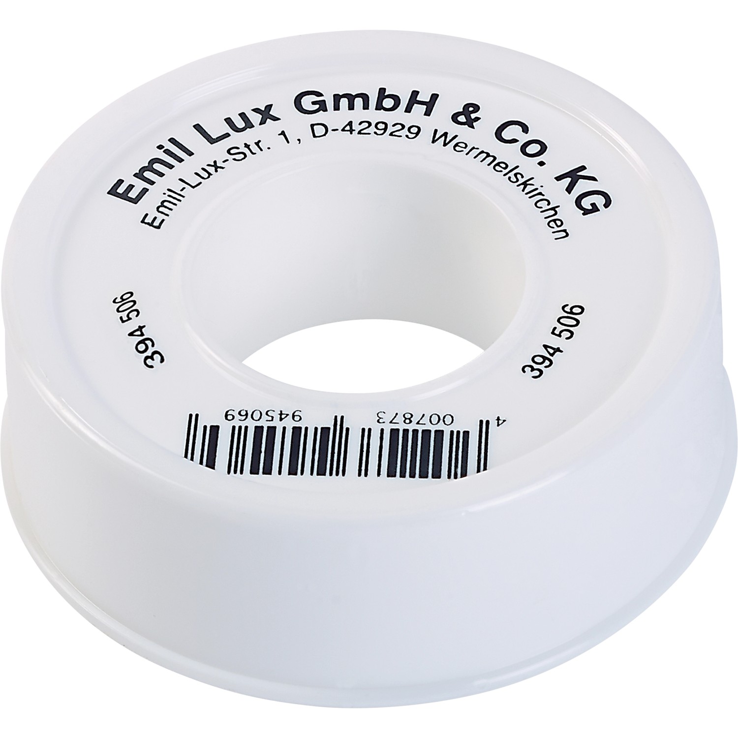 Rolle Gewindedichtband, weiß, 0,08 mm x 12 mm x 12 m, zum Abdichten von Gewinden.