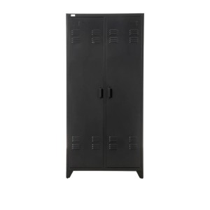 Jet-Line Spind-Stahlschrank Odessa, anthrazit, abschließbar, mit Garderobe, 85x50x180 cm.