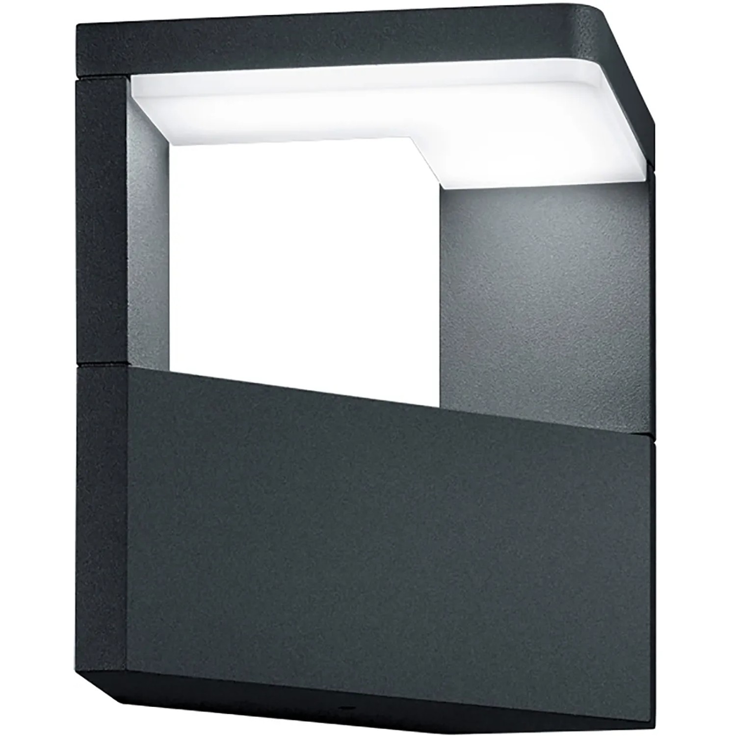 LED Wandleuchte in Anthrazit und Weiß 9W 1000lm IP54 ohne Beweungsmelder