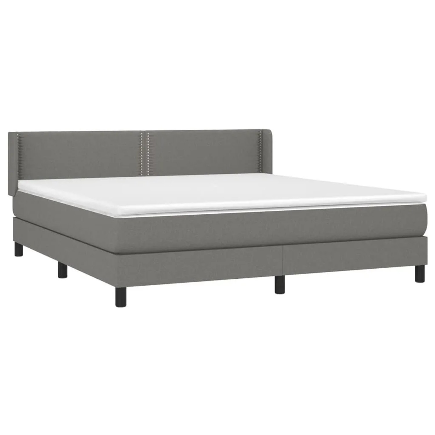 vidaXL Boxspringbett mit Matratze Dunkelgrau 180x200 cm Stoff 3129650 günstig online kaufen