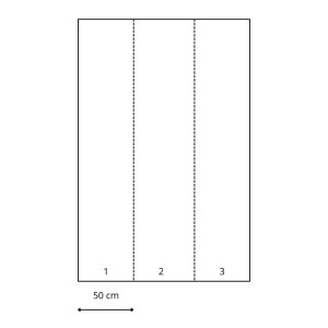 Fototapete Giraffenmuster braun, 150x279cm, bestehend aus 3 Bahnen à 50cm, zur Wandgestaltung.