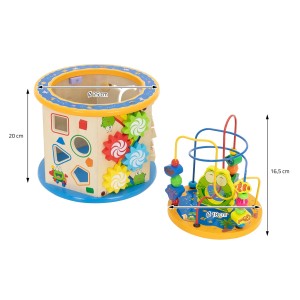 Joyz Motorikwürfel 8in1 mit Motorikschleife, Montessori Holzspielzeug ab 1 Jahr