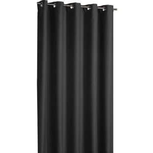 Schwarze Arsvita Verdunkelungsgardine Shadow mit Ösen, 135x295 cm, für Fenster.