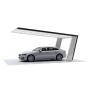 Ximax Flachdach-Carport My-Port 7 in Schwarz mit Auto. Einzelcarport mit transparentem Dach.