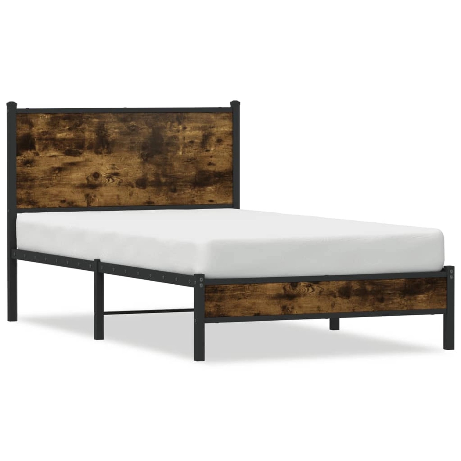 vidaXL Metallbett ohne Matratze Räuchereiche 100x190 cm 4007808 günstig online kaufen