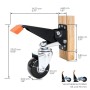 HMF 6750 Schwerlastrollen Absenkbar für Werkbank 4 Stück 65 mm bis 300 kg Schwarz_5