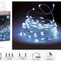 LED Lichterkette mit 20 kaltweißen LEDs auf Silberdraht, batteriebetrieben für den Innenbereich.
