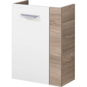 Fackelmann Waschbeckenunterschrank SBC Steinesche, 44 cm breit, mit weißer Front und Griff.