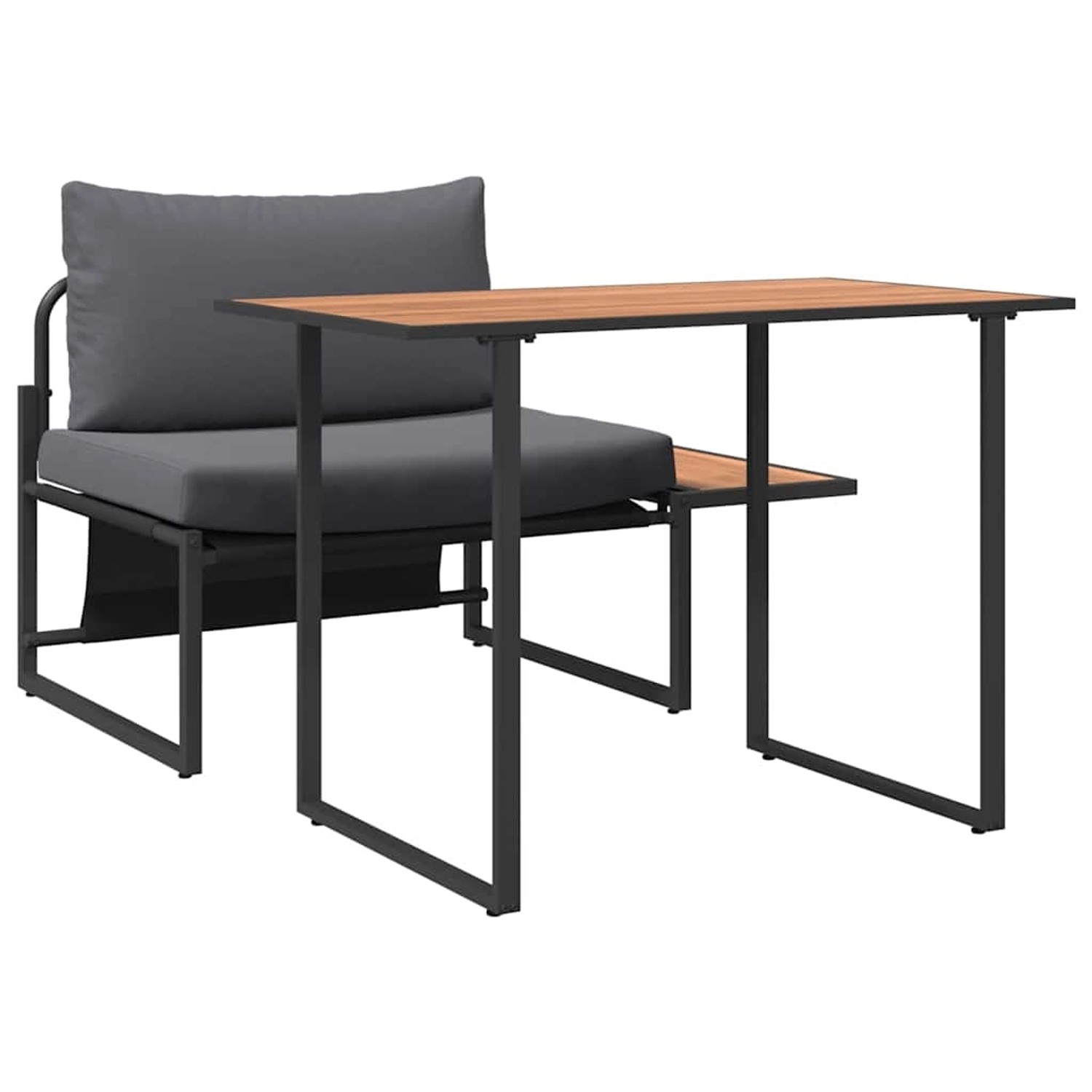 vidaXL Garten Essgruppe 2-Tlg Anthrazit Stahl 42004137 günstig online kaufen