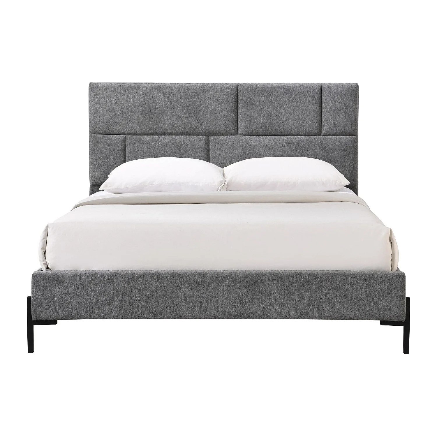 Vente-unique Bettrahmen Noulavo Grau 165 cm