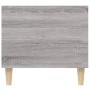 Couchtisch Grau Sonoma, 90x49 cm, Holzwerkstoff mit Holzbeinen.