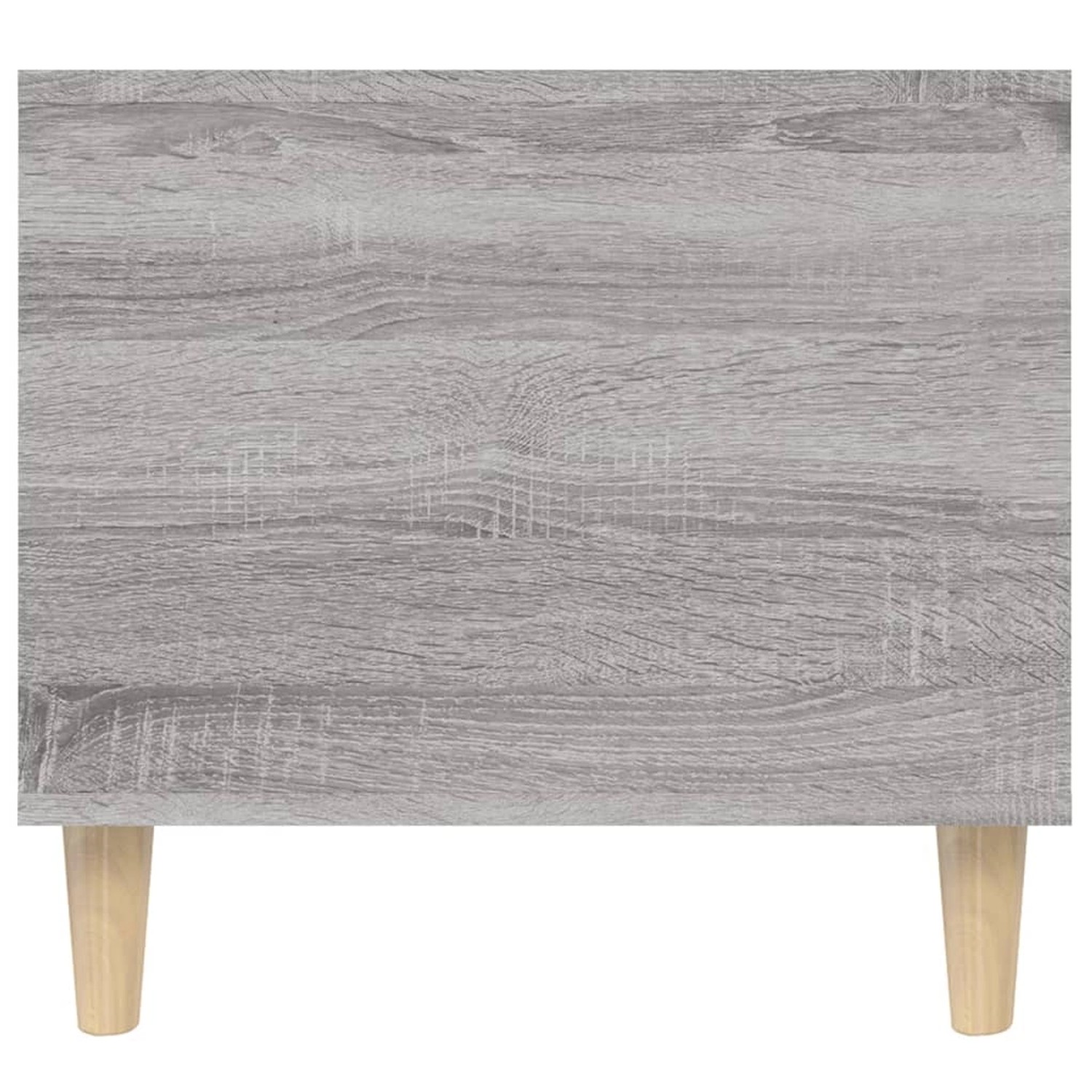 Couchtisch Grau Sonoma, 90x49 cm, Holzwerkstoff mit Holzbeinen.