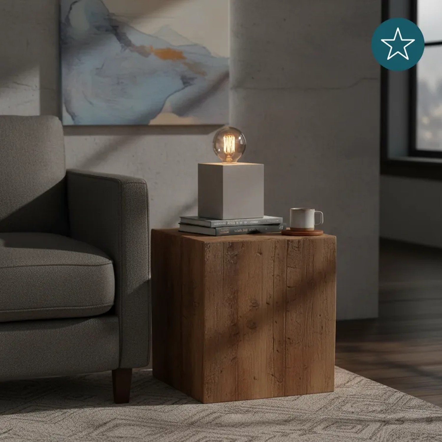 LUXULA Tischleuchte Modern Minimalistisch E27 Fassung Metall Design Nachttischleuchte Dekoleuchte Grau Ø95mm_4