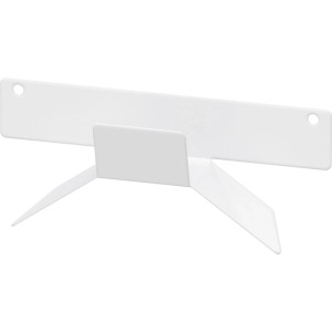 Weißer Vauth-Sagel Wandhalter für Staubsaugerschlauch aus pulverbeschichtetem Stahlblech. Für Ordnung im Schrank.