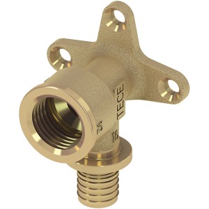Teceflex Wandscheibe 25 mm x 3/4 Zoll aus Siliziumbronze für Trinkwasser- und Heizungsinstallation.