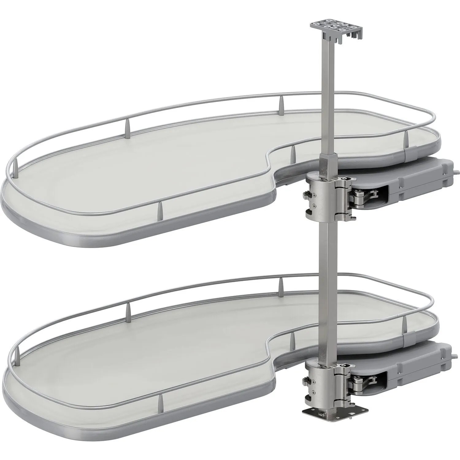 Vauth-Sagel Eckschrankauszug Cornerstone Maxx Planero Korpusbreite 1.000 mm Links Frontbreite 600 mm Silber Hellgrau