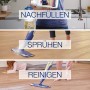 Bona Reiniger Nachfüllkanister für geölte Böden: Nachfüllen, Sprühen und Reinigen in 3 Schritten.