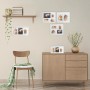 Bomoe Galeria Bilderrahmen, verschiedene weiße Multirahmen für 2-4 Fotos an der Wand.