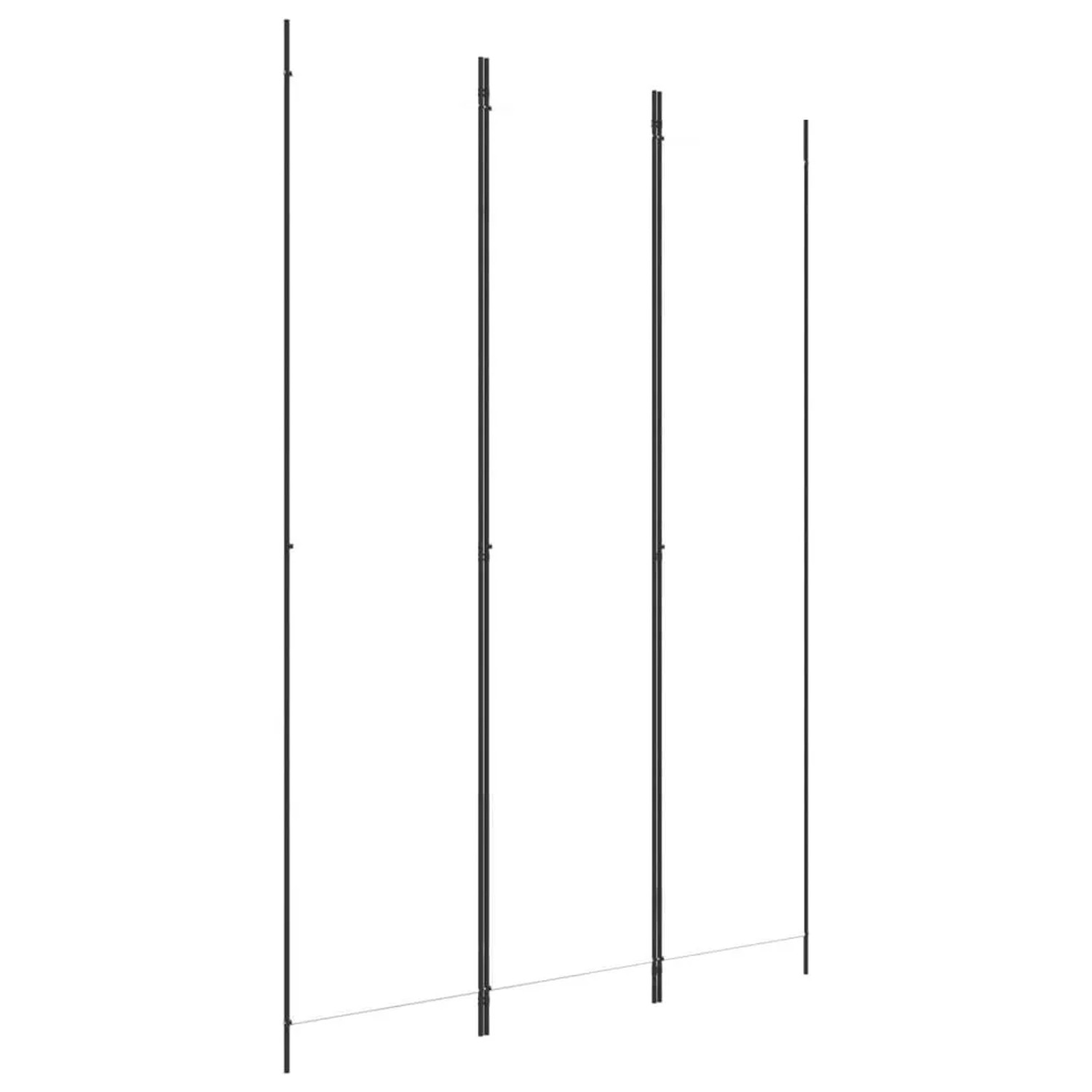 vidaXL 3 Tlg Paravent Weiß 150x220 cm Stoff 350194