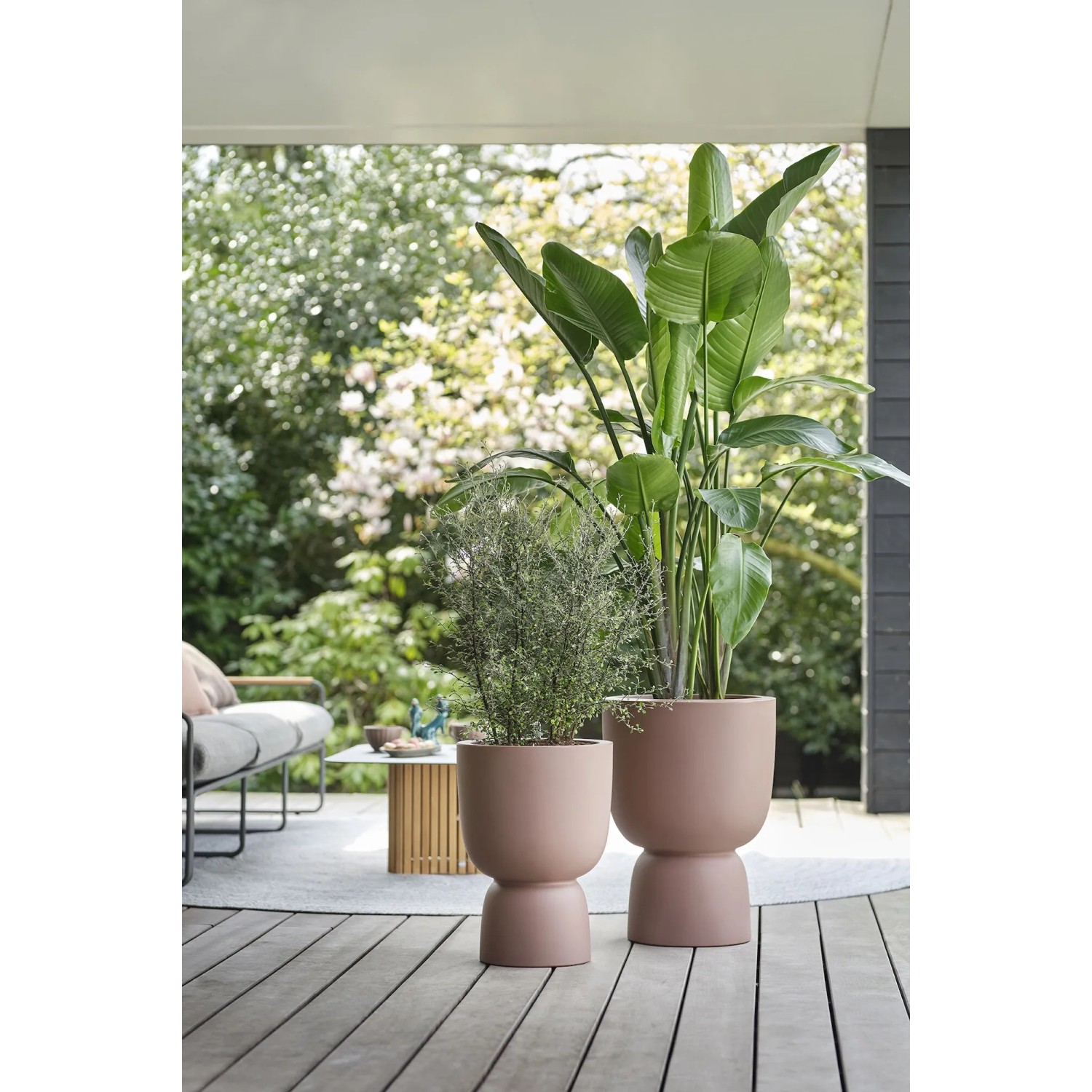 CONCRETTE Blumentopf – Rosa Metallic, 11x9x9 Cm, Betonoptik, Für Drinnen & Draußen