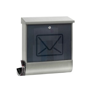 Burg Wächter Briefkasten Lucenta 2700 aus Edelstahl mit Zeitungsbox.
