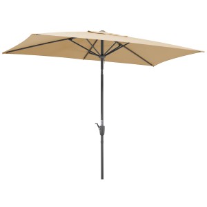 Schneider Balkonschirm, 270x150 cm, Natur, mit Knickfunktion für Balkon oder Terrasse.