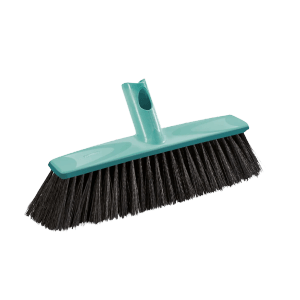 Leifheit Allround Besen Xtra Clean, 30 cm, schwarz-türkis, für Fliesen-, Stein- und PVC-Böden.