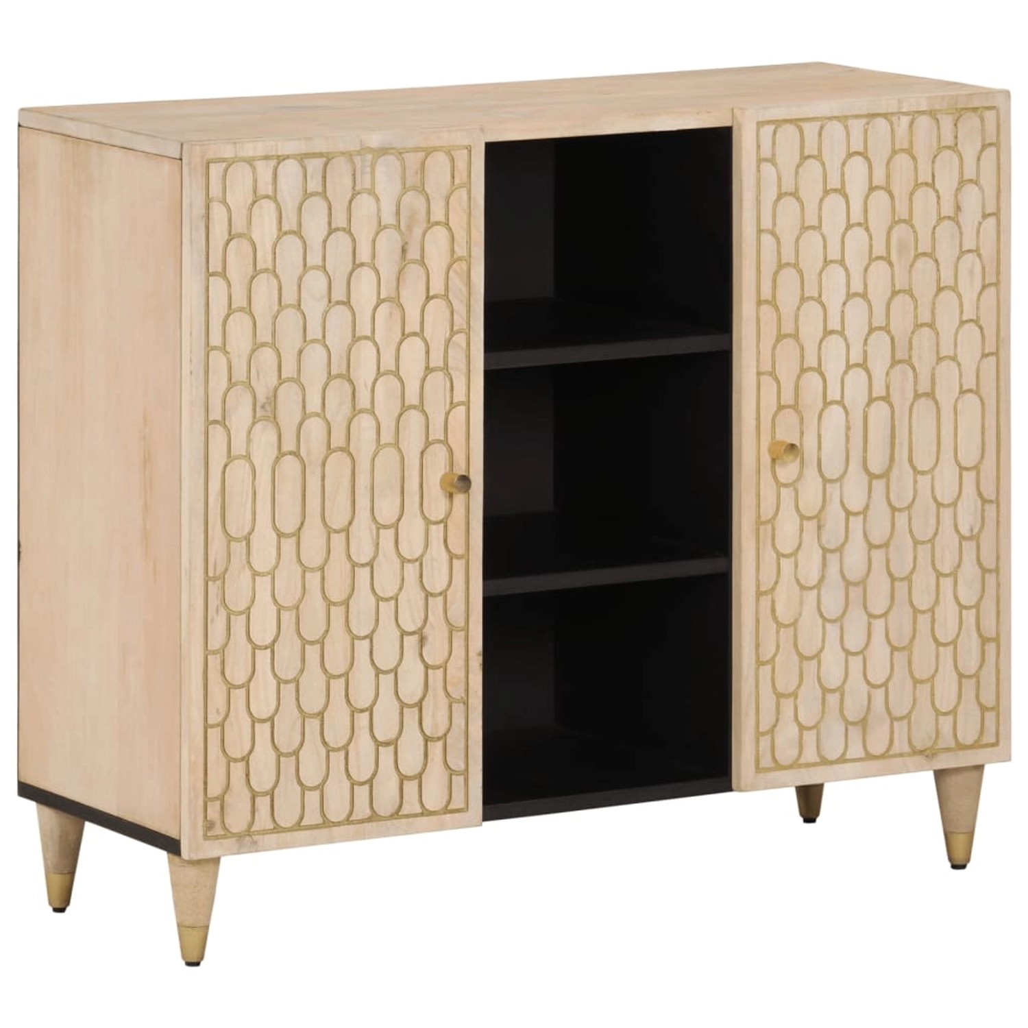 vidaXL Beistellschrank 90x33x75 cm Massivholz Mango 358276 günstig online kaufen