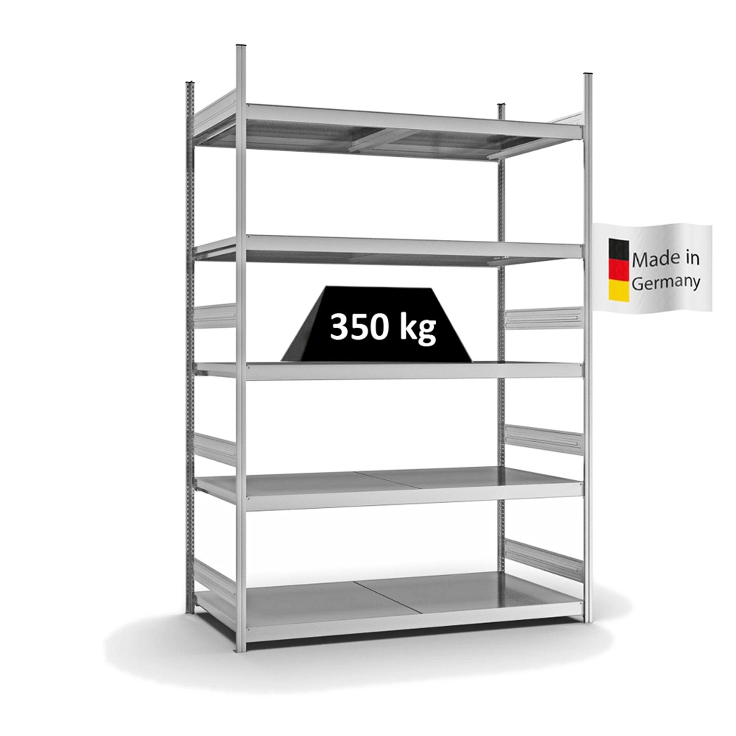 PROREGAL Weitspannregal Stecksystem T-Profil Grundregal HxBxT 300x200x80 cm günstig online kaufen