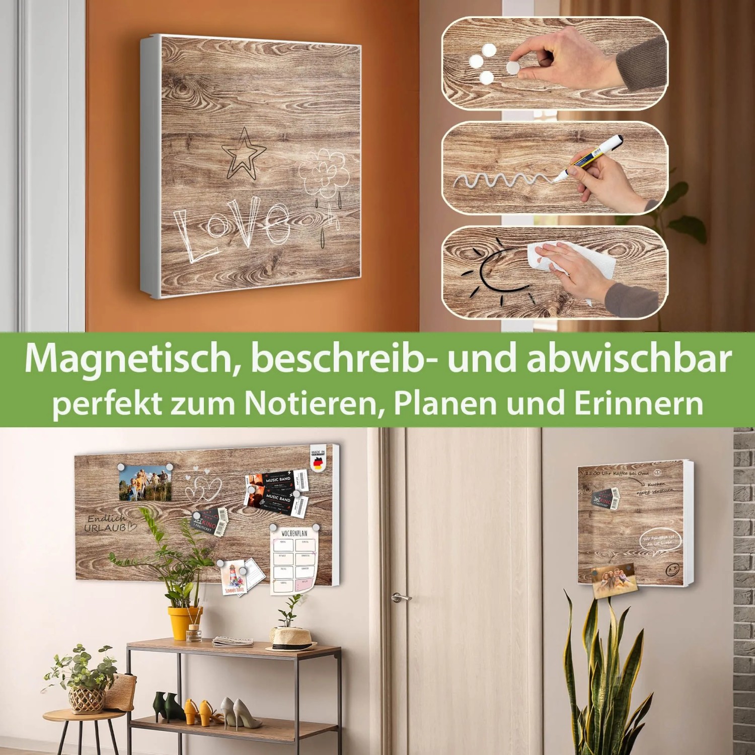 Banjado Schlüsselkasten Weiß Glas 30x30cm 50 Haken kaufen bei OBI