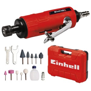 Einhell Druckluft-Stabschleifer TC-PP 220 Set mit Zubehör und Koffer.