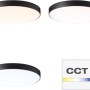Brilliant LED-Deckenleuchte Slimline, Ø 78cm, schwarz/weiß, mit einstellbarer Lichtfarbe.