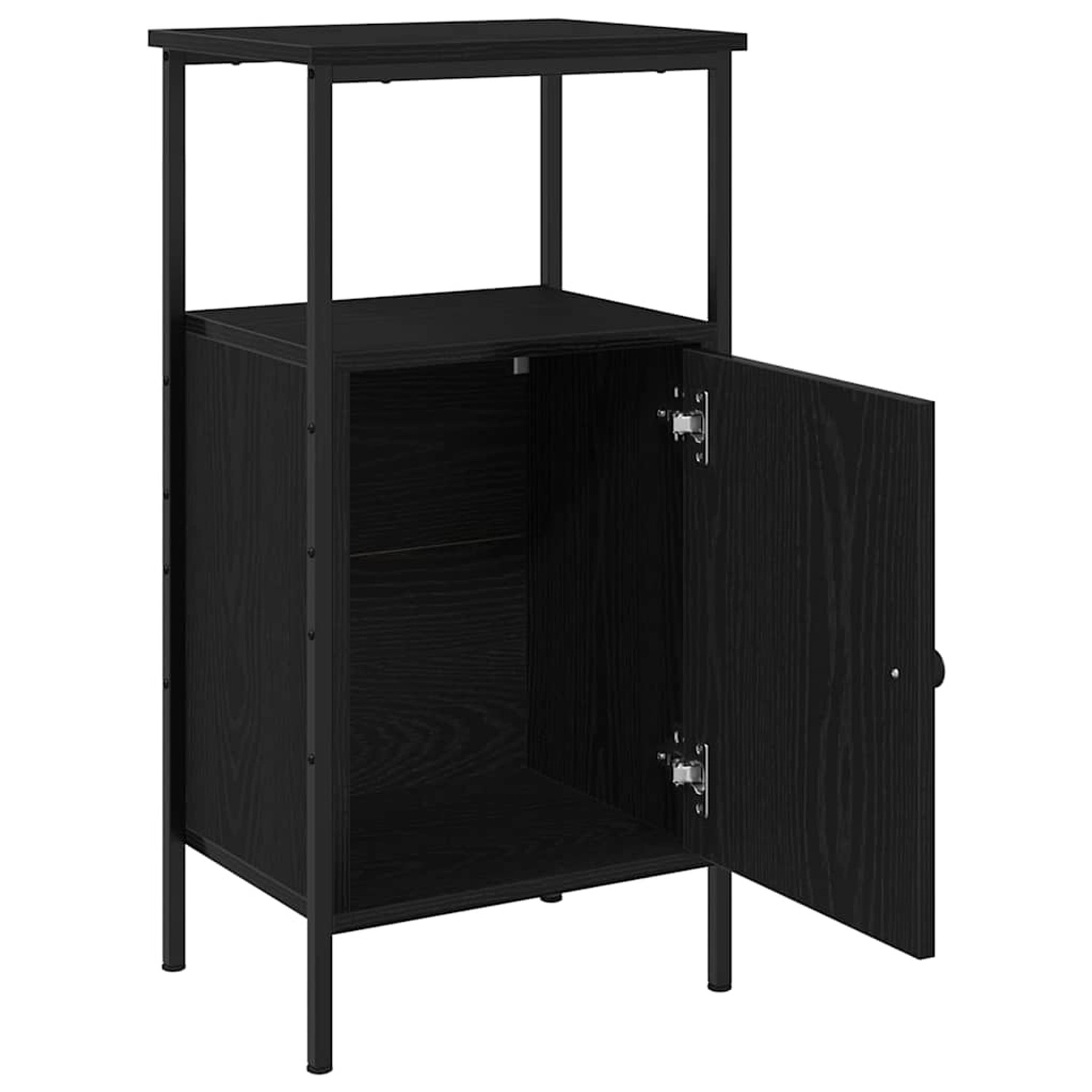 vidaXL Nachttisch 2 Stk Schwarz Eichen-Optik 41 x 31 x 80 cm 862918 günstig online kaufen