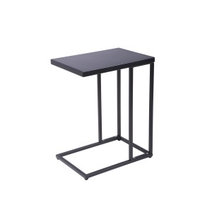 Rechteckiger, schwarzer Gartentisch Dorea von Garden Pleasure, 30,5x43cm.