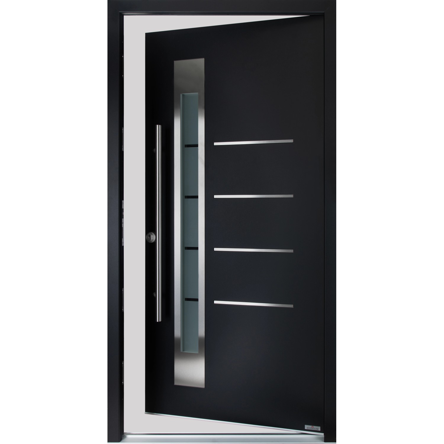 Splendoor Haustür Thermospace Berlin RC2 Schwarz-Weiß 100 cm x 210 cm Ansch günstig online kaufen