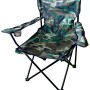 Mojawo Anglersessel Campingstuhl, Camouflage-Muster, mit Getränkehalter und Tasche.